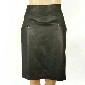 Riani Black Snakeskin Animal Print Skirt